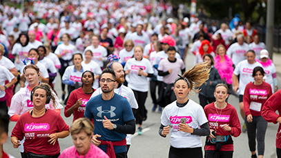 Runners at the CIBC run for the cure race